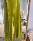 L'IDÉE Bisous pleated satin trousers