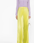 L'IDÉE Bisous pleated satin trousers