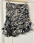 Animal Print Ruffle Skirt